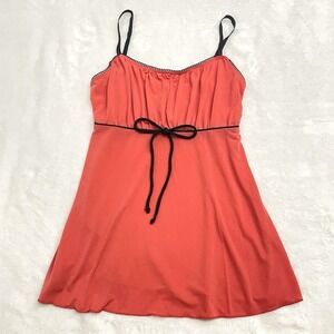 Vintage A. Byer Tank Top Women's Medium Flowy Cami Top Coral‎ Color